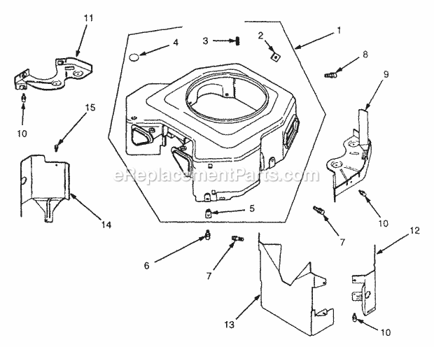 18 Hp Blower Housing And Baffles Diagram and Parts List for Z48 53AC355M100 Cub Cadet Lawn Mower